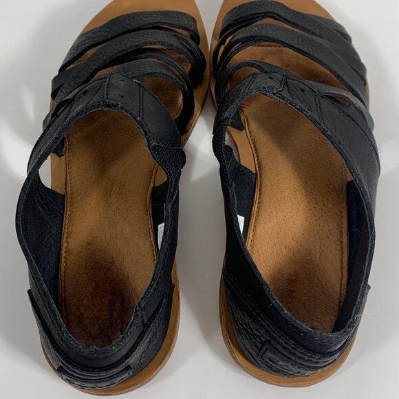 Sorel Womens Black Leather Lake Comfort Gladiator Style Sandals SZ 10 US / 41 EU - Picture 4 of 8